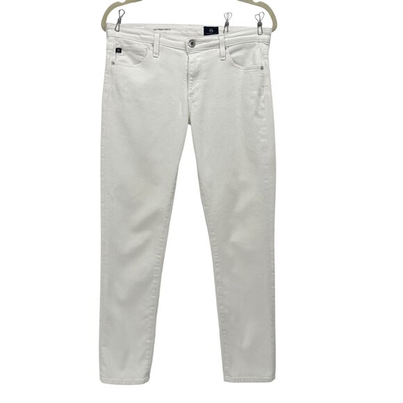 AG Adriano Goldschmied Womens 28 Jeans The Prima Ankle Cigarette White - Picture 1 of 12